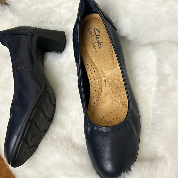 Clark’s women leather shoes, NEW! Chunky heel,Neiley Pearl,comfy,office,classy - Picture 2 of 14